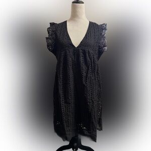 Black Eyelet Dress